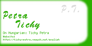 petra tichy business card